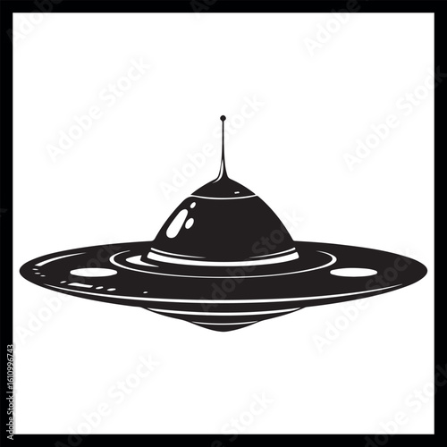 UFO vector art, spaceship