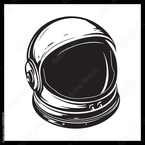 Astronaut helmet vector, astronaut