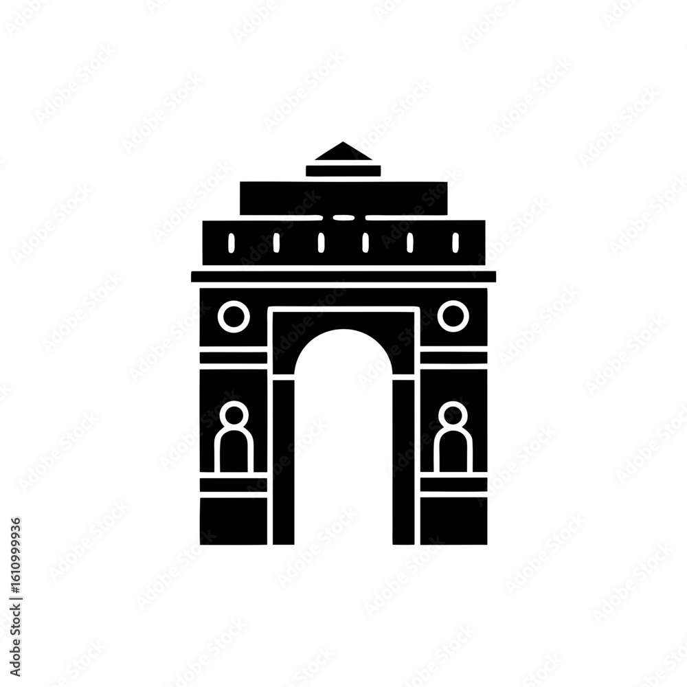 Fototapeta premium creative details Outline India Gate Icon vector illustration.