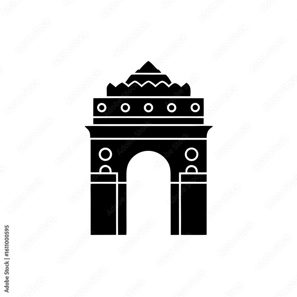 Fototapeta premium creative details Outline India Gate Icon vector illustration.