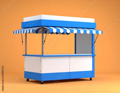 3D render of a food kiosk