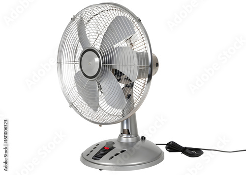 Electric fan on white background