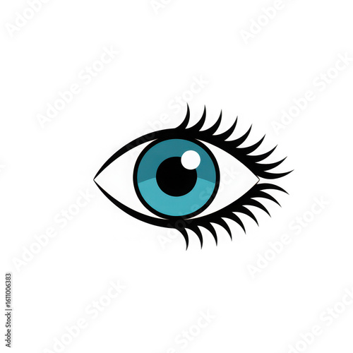 Big eyes icon, look or glance sign, eye expression
