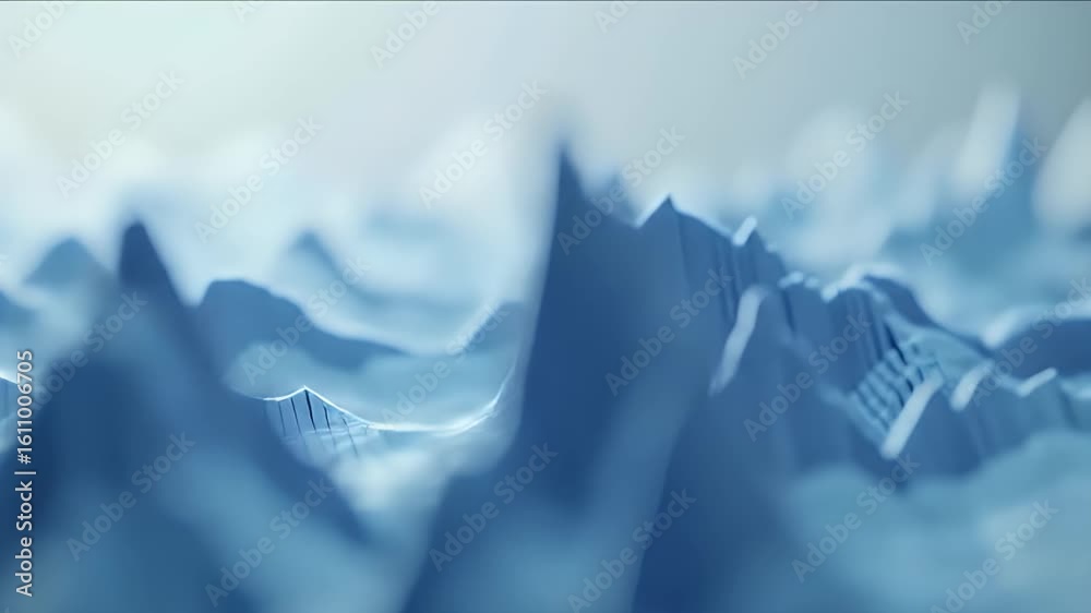 Abstract Blue Geometric Surface Digital Art Background Modern Design