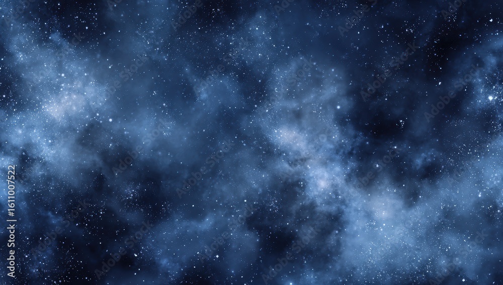Fototapeta premium Vast Dark Blue Starry Night Space Background