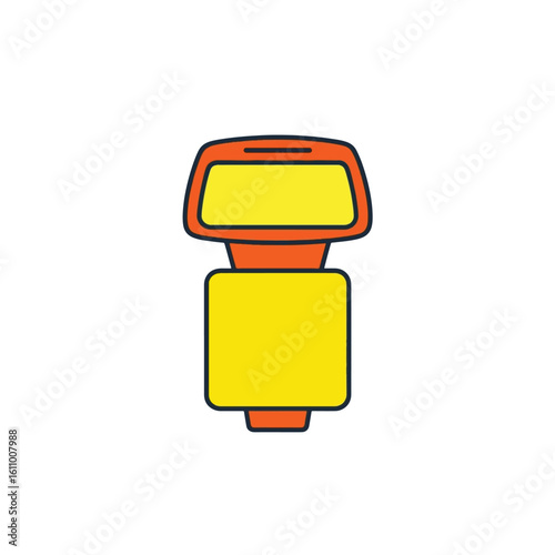 Camera Flash Unit Icon Illustration for Photography Lighting Equipment