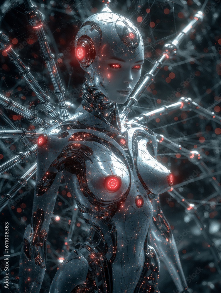 Fototapeta premium The fusion of advanced technology and deities