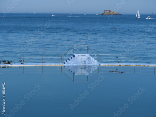 Dinard outdoor swimming pool in summer