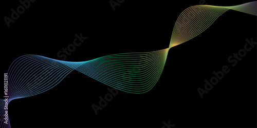 abstract vector background with lines. Stylized line art background. Stylized line art background. Wave with lines created using blend tool.	
