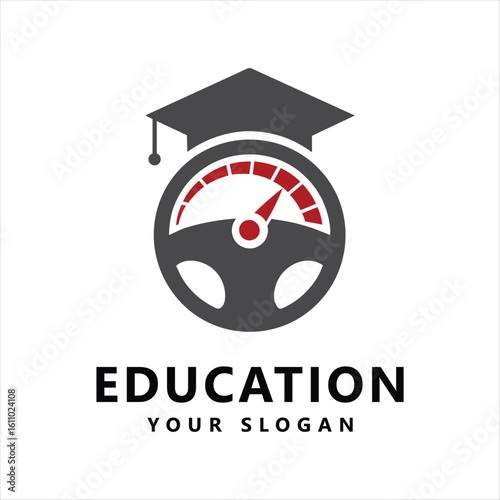 Education logo design driving school logo