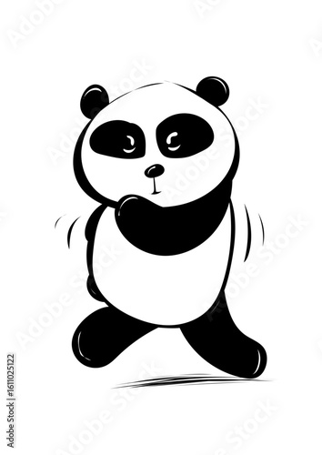 Laufender Panda
