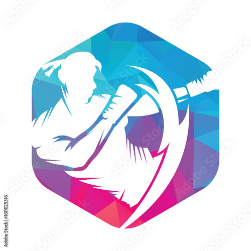 kick boxing logo vector icon. kick boxer attack sport logo icon vector.