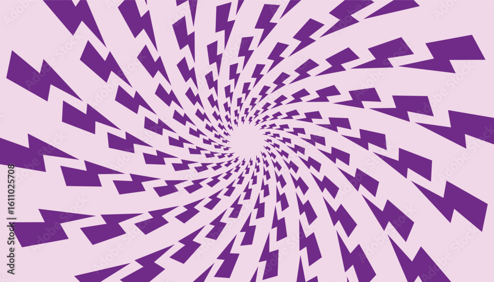 Purple lightning bolt spiral pattern on a light background. used for abstract designs for any graphic projects.
