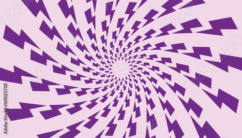 Purple lightning bolt spiral pattern on a light background. used for abstract designs for any graphic projects.