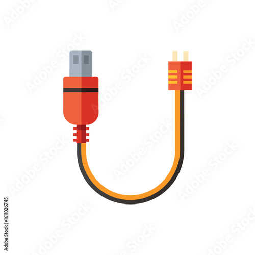  Flat and Minimal Optical cable icon vector illustration 