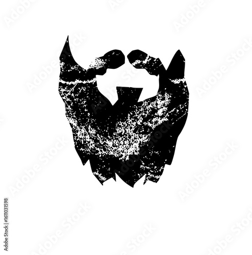 Vector Bold beard with a textured style.