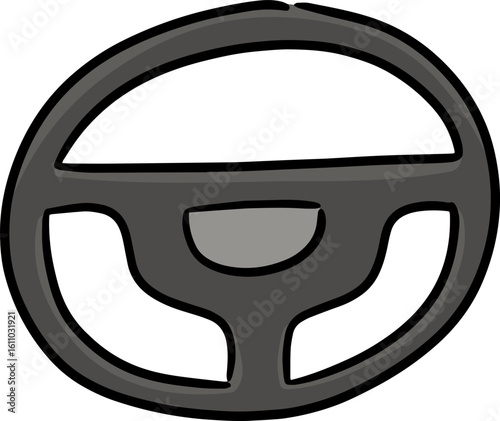 Illustration of steering wheel
