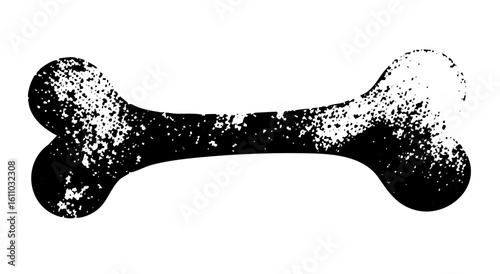 Vector Distressed bone with a grunge texture.