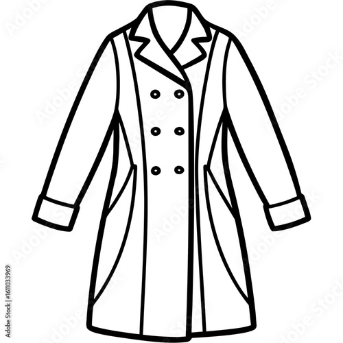 Modern Overcoat Illustration