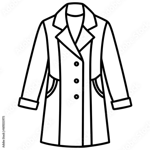 Modern Overcoat Illustration