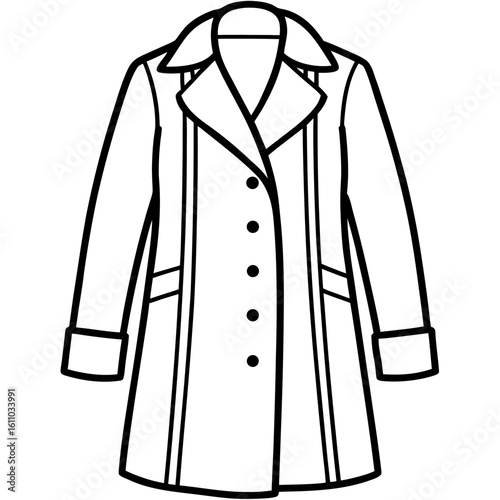 Modern Overcoat Illustration