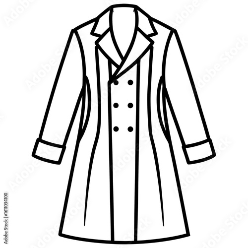 Modern Overcoat Illustration