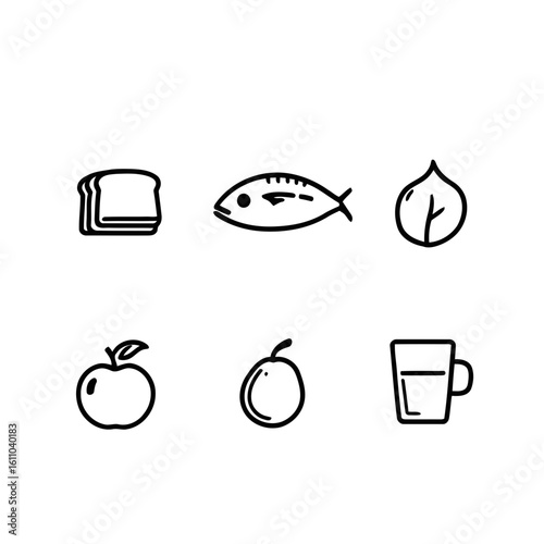 A comprehensive vector set of food and drink icons, perfect for illustrating anything from coffee cups to business fitness