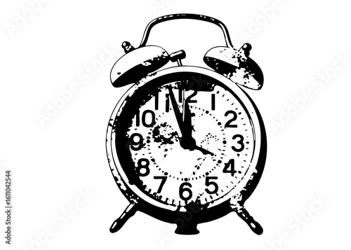 Vector Melting alarm clock depicts the passage of time.