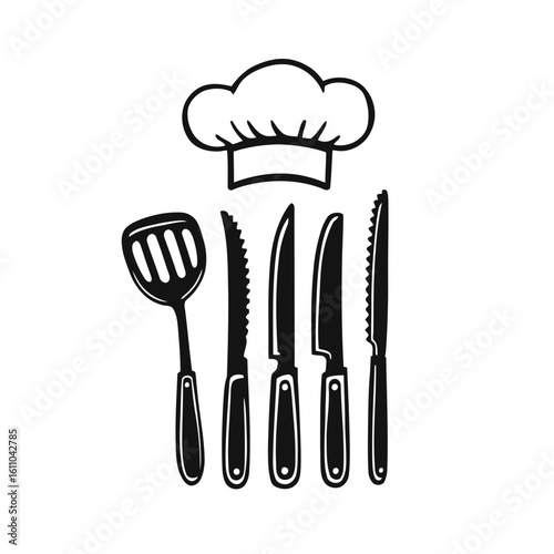 Isolated silverware set of fork, spoon, and knife on white for kitchen and restaurant tableware