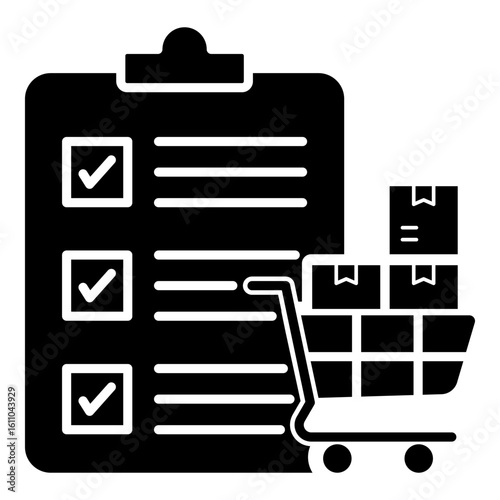 Purchase Order Glyph Icon
