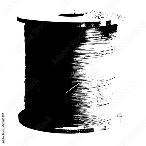 Vector Detailed spool of thread with .