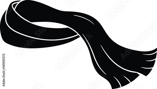 scarf silhouette vector