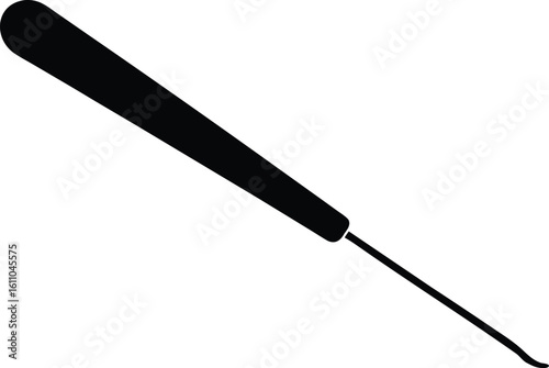 seam ripper silhouette vector illustration