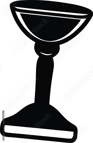  suction cup for glass silhouette vector illustration