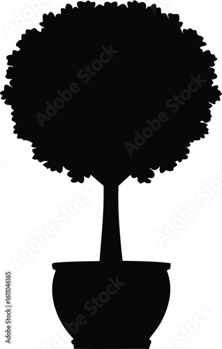  topiary silhouette vector illustration