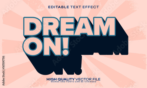 Retro classic text effect, editable text effect and vintage 3d font style bold shadow oldschool poster design