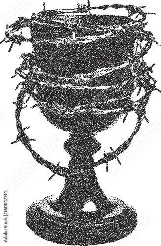 Wine retro y2k stipple design vino halftone brutalist urban vector png with clear background, grape 2000s photocopy grunge tattoo gen z effect