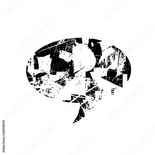 Vector Abstract scorpion with fragmented .