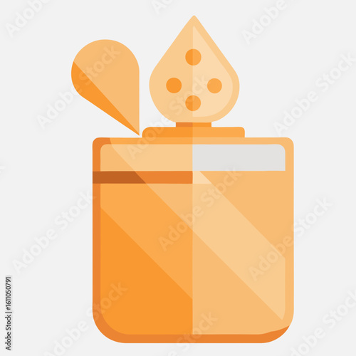 Lighter flat icon with long shadow,eps10. Vector illustration