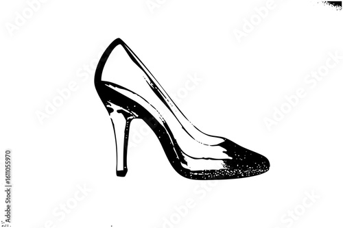 Vector Elegant high-heeled shoe