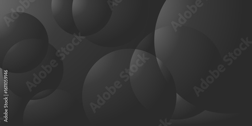 Sleek abstract background featuring a dynamic arrangement of dark, overlapping translucent circles, perfect for modern designs.