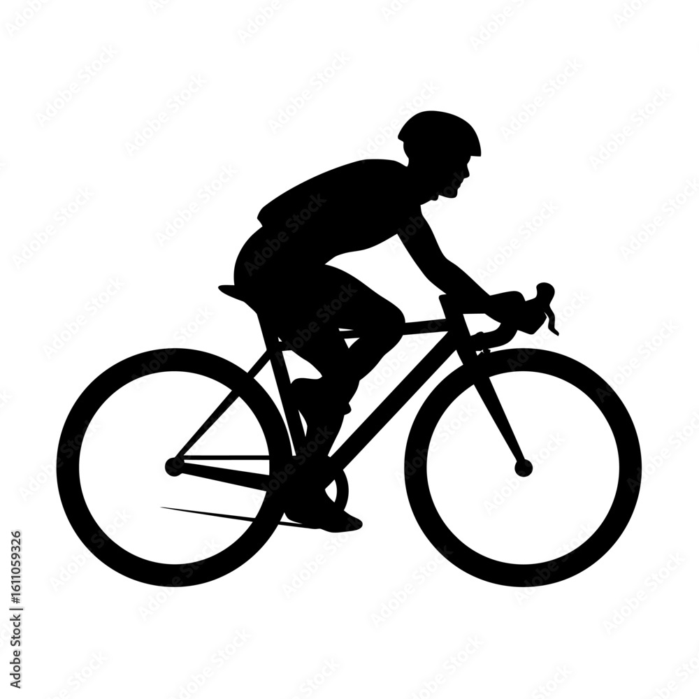 Fototapeta premium Cycling silhouette clipart, bike