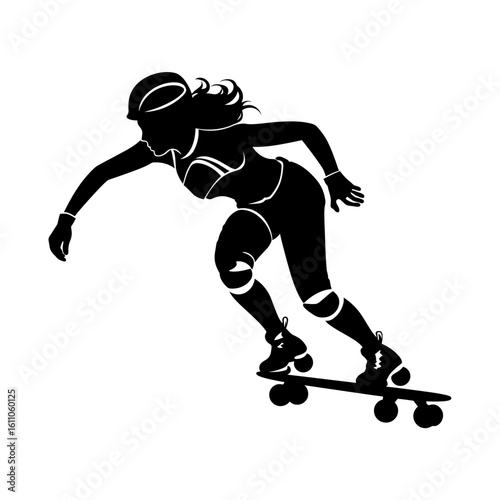 Minimal roller derby icon