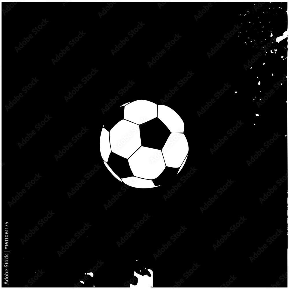 Fototapeta premium Vector Dynamic soccer ball with fragmented .