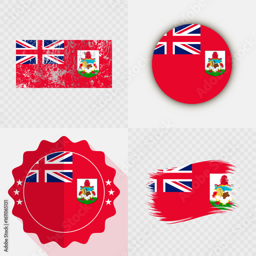 Bermuda National Flag Icon Collection.