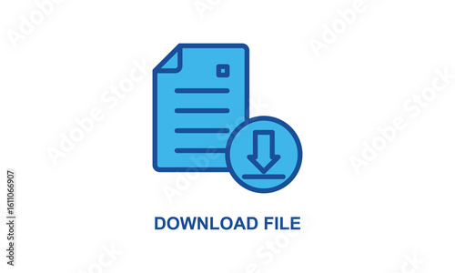 Download File Vector Icon Isolated On White Background