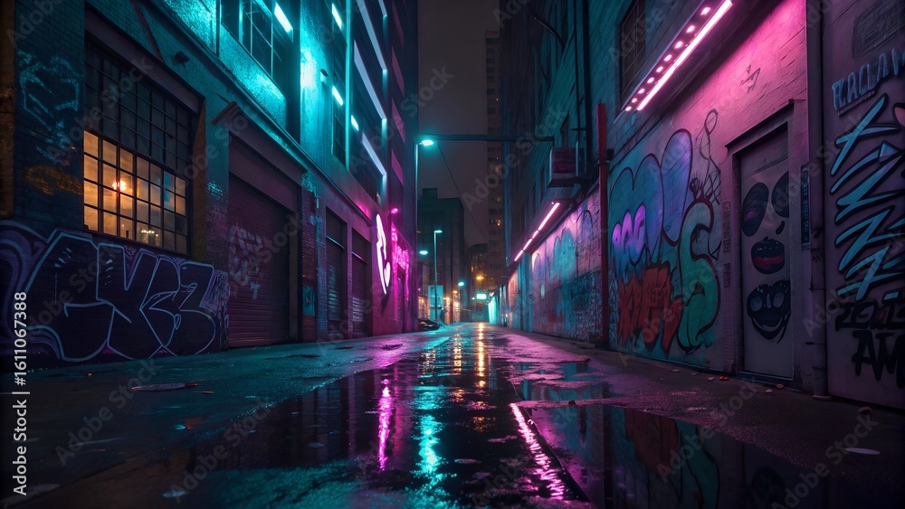 Naklejka premium urban night city