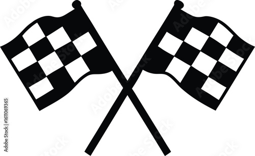 Checkered Glory, Final Lap Fury, crossed checkered flag NASCAR silhouette vector design 