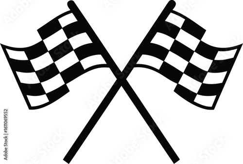 Checkered Glory, Final Lap Fury, crossed checkered flag NASCAR silhouette vector design 