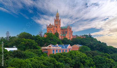 Photography Aerial photography of the architectural scenery of West Sheshan Mountain in Shan
